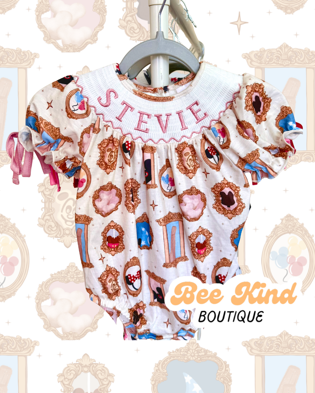 PREORDER Child "Foodie Frames" Smocked Dress/Romper