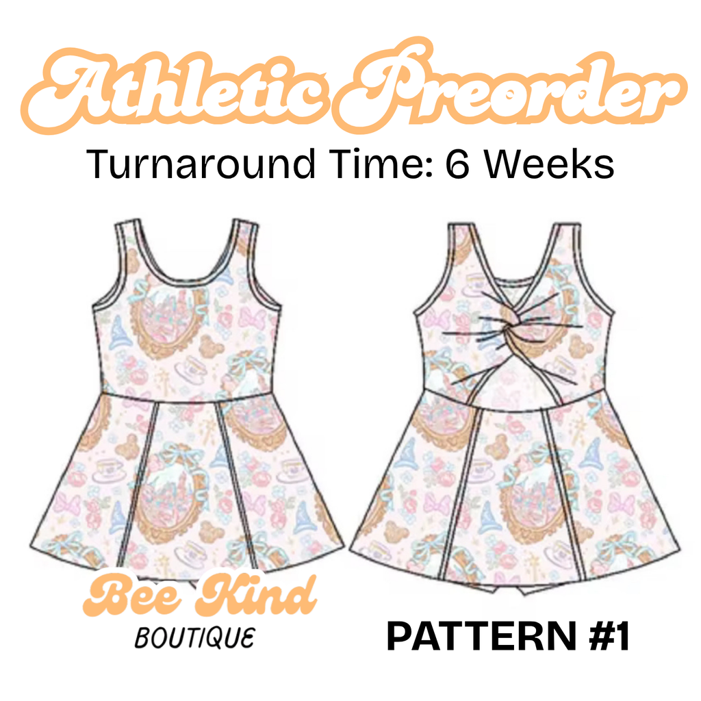 Athletic Wear Preorder- One Piece Sleeveless Dress with Butterfly Knot