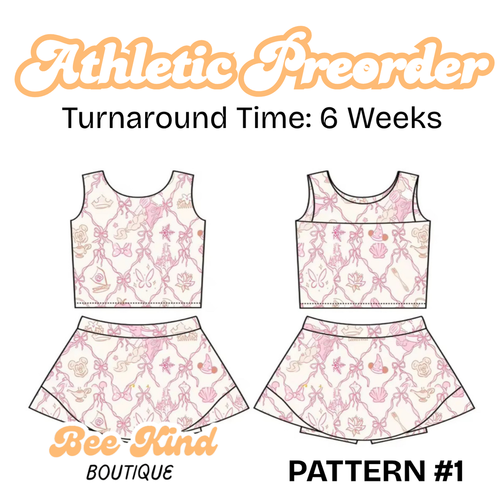 Athletic Wear Preorder- Two Piece Sleeveless Top/Skirt Set