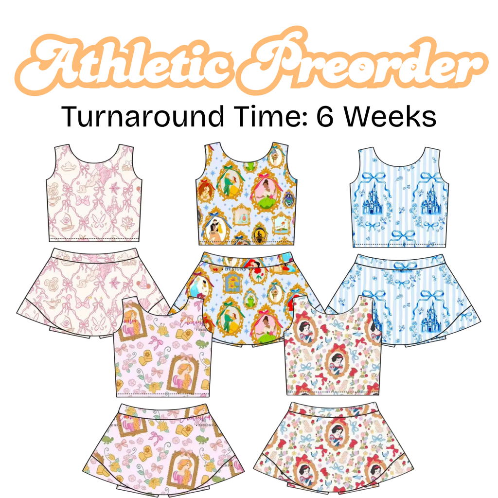 Athletic Wear Preorder- Two Piece Sleeveless Top/Skirt Set