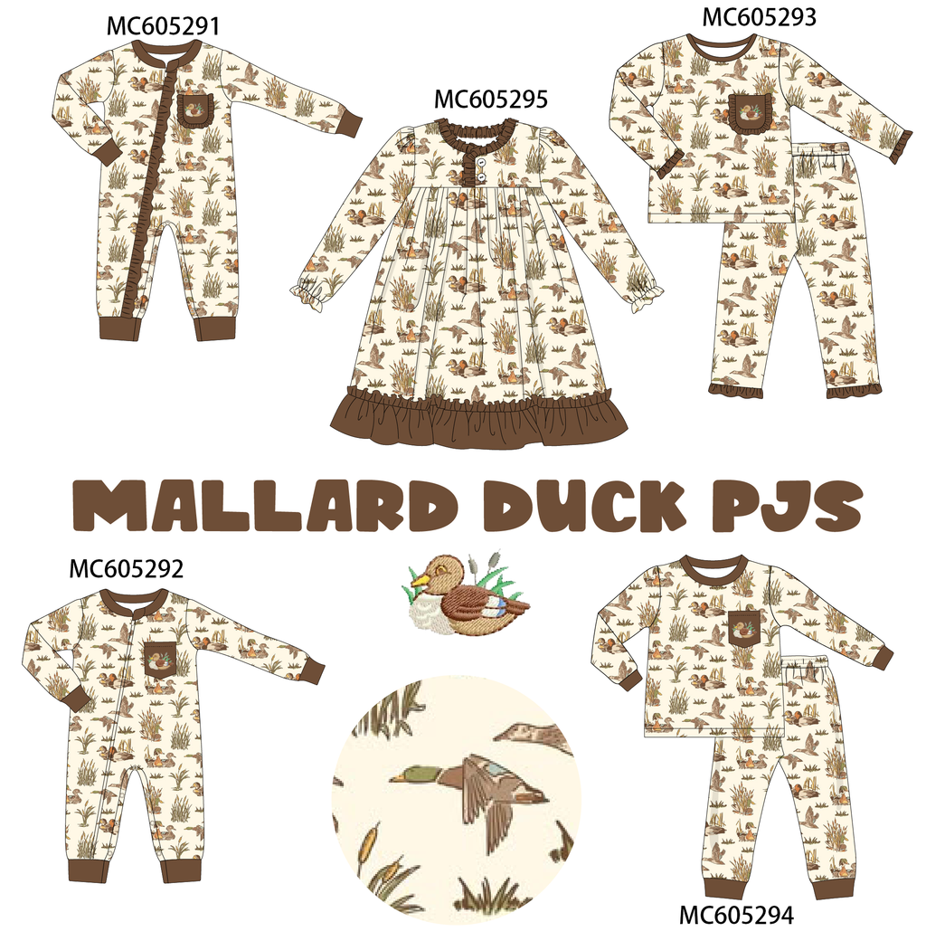PREORDER Brown Duck Embroidery Bamboo Collection