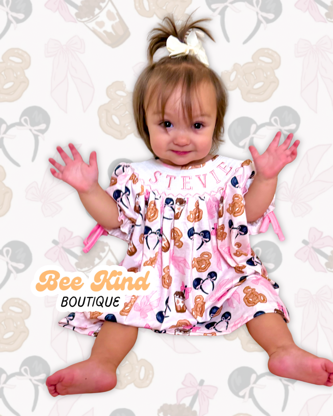 PREORDER Child "Just a Girl" Smocked Dress/Romper