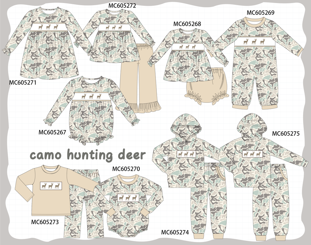 PREORDER Camouflage Hunting Deer Embroidery Collection