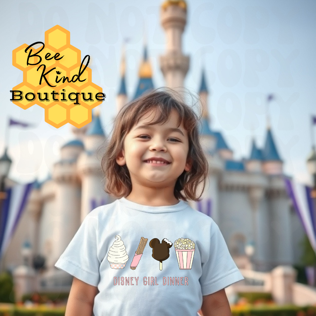 PREORDER Toddler "Girl Dinner” Mouse Shaped Food Design