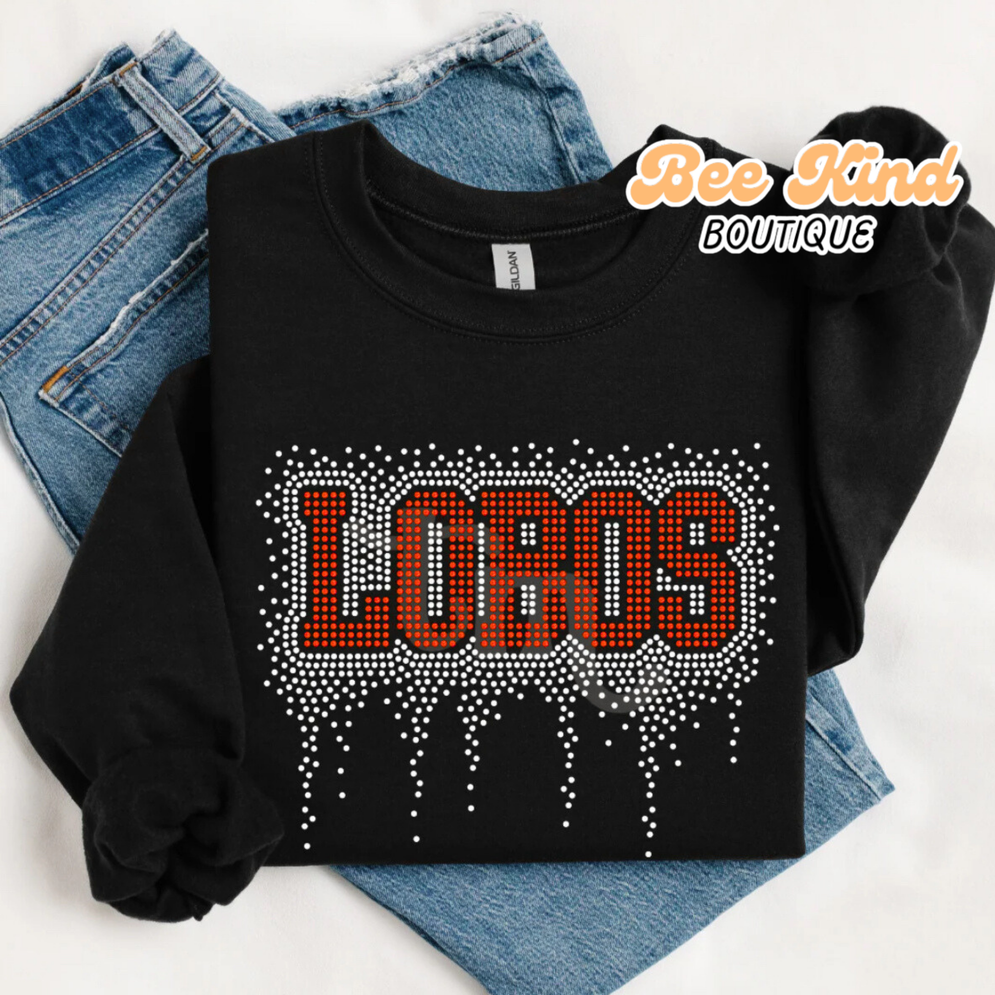 PREORDER Adult “AGGIES” Rhinestone Tee