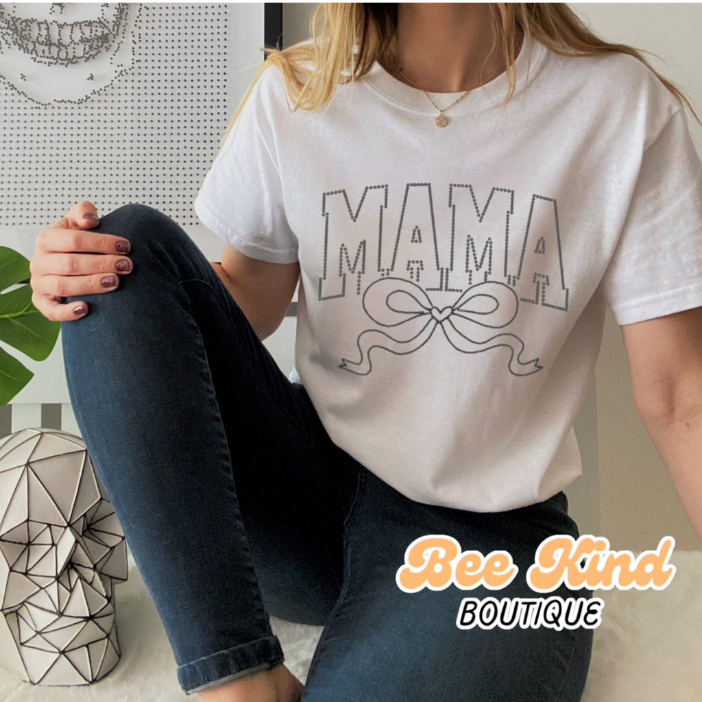 PREORDER Adult “Mama” Rhinestone Tee