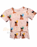 " Teddy Bear Mouseketeers" Ribbed 2 Piece Pajama Set (Child + Adult Sizes)