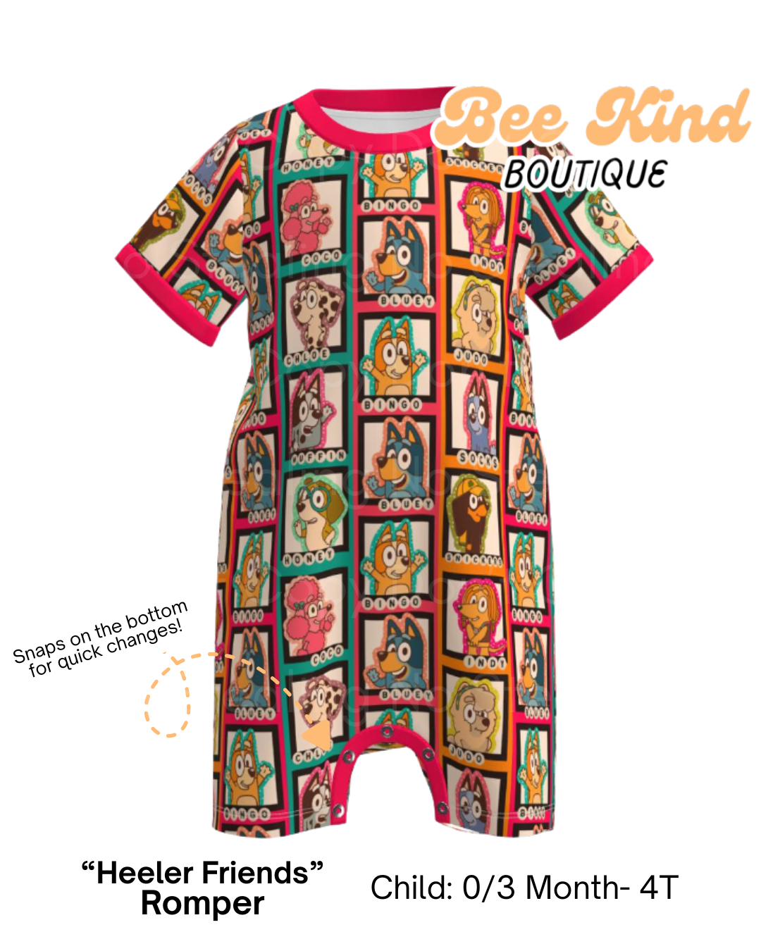 PREORDER “Heeler Friends” Romper