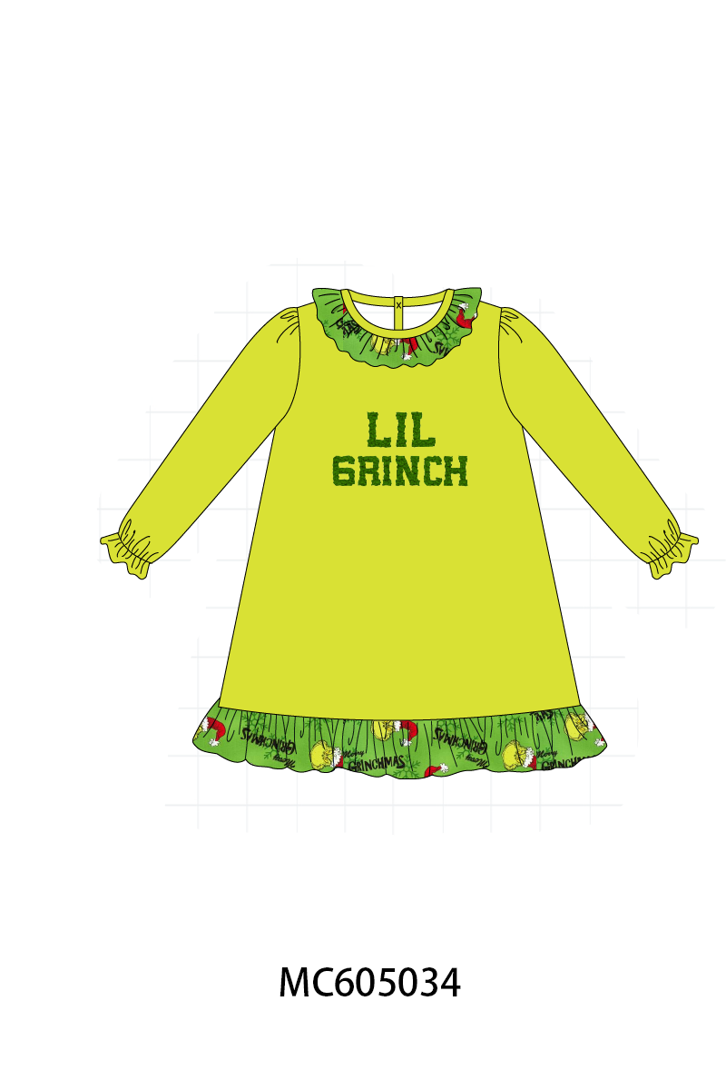 PREORDER Green christmas LIL grinch french knot collection