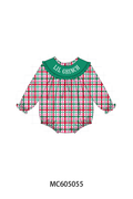 PREORDER Green christmas LIL GRINCH french knot plaid collection