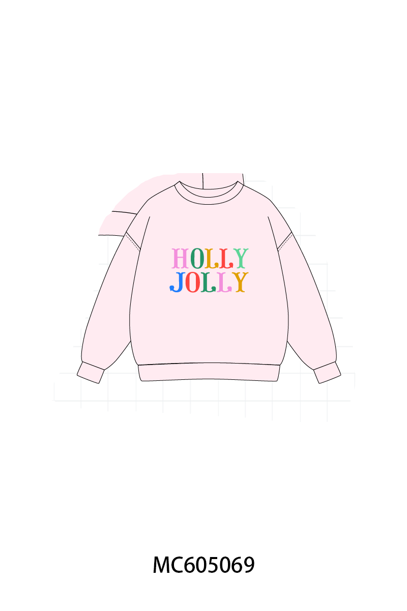 PREORDER Green plaid HOLLY JOLLY embroidery collection