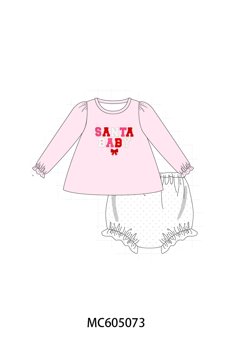 PREORDER Pink Santa Baby french knot collection