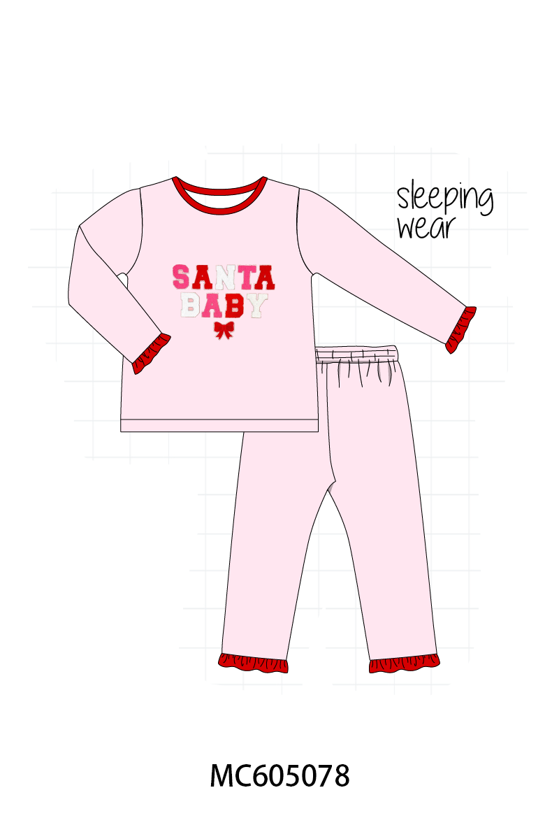 PREORDER Pink Santa Baby french knot collection