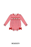 PREORDER Red christmas holly smocked collection