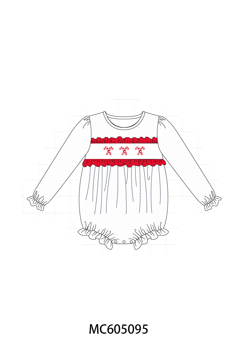 PREORDER Blue & White candy cane smocked collection