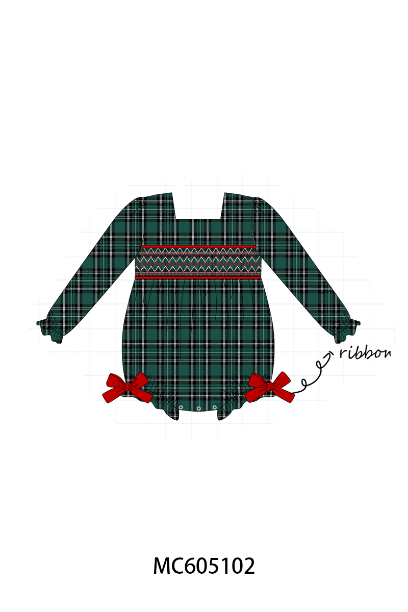 PREORDER Forest plaid smocked collection
