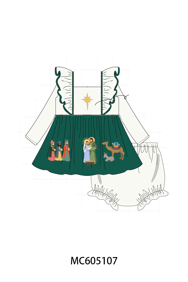 PREORDER Forest nativity embroidery collection