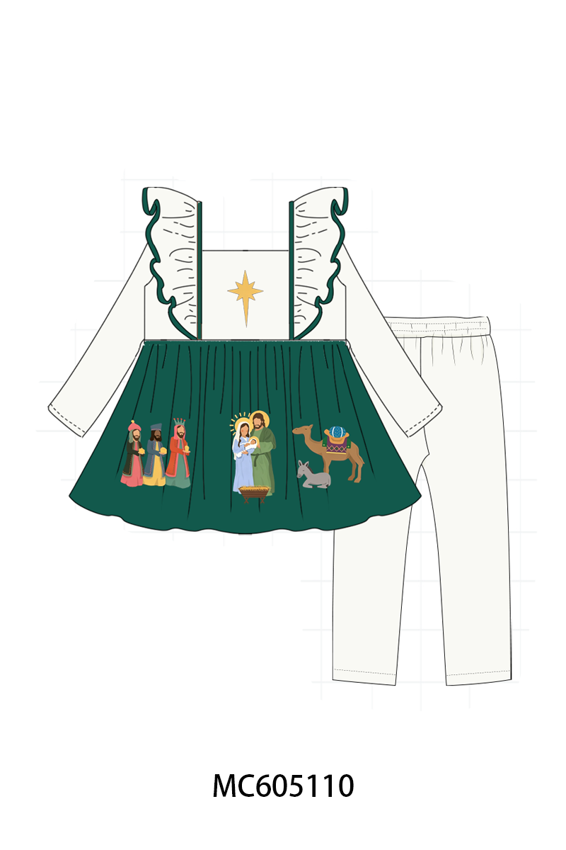 PREORDER Forest nativity embroidery collection