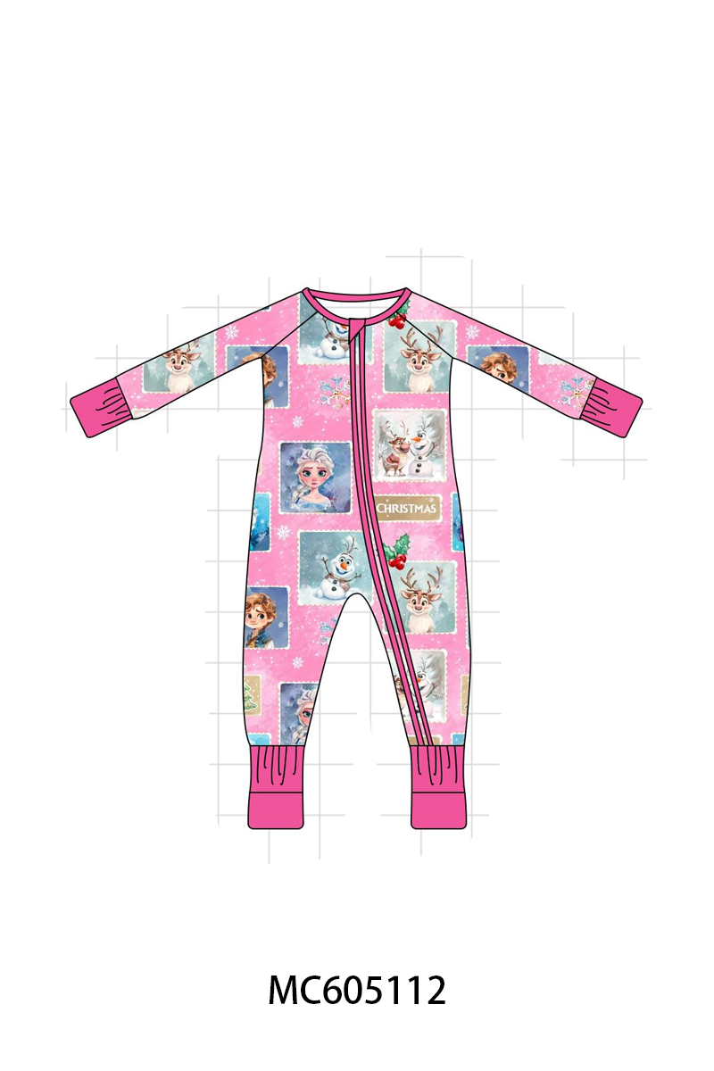 PREORDER Pink christmas reindeer bamboo collection