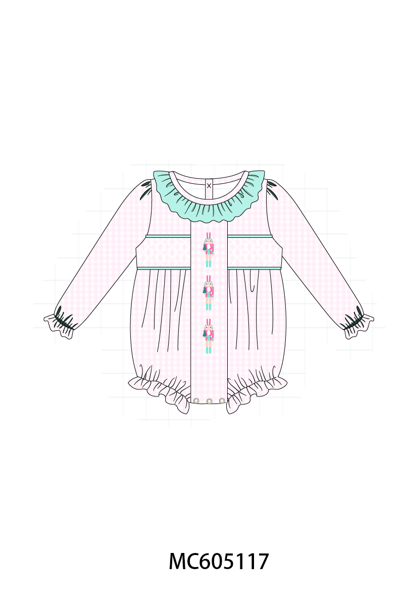 PREORDER Pink christmas nutcracker smocked collection