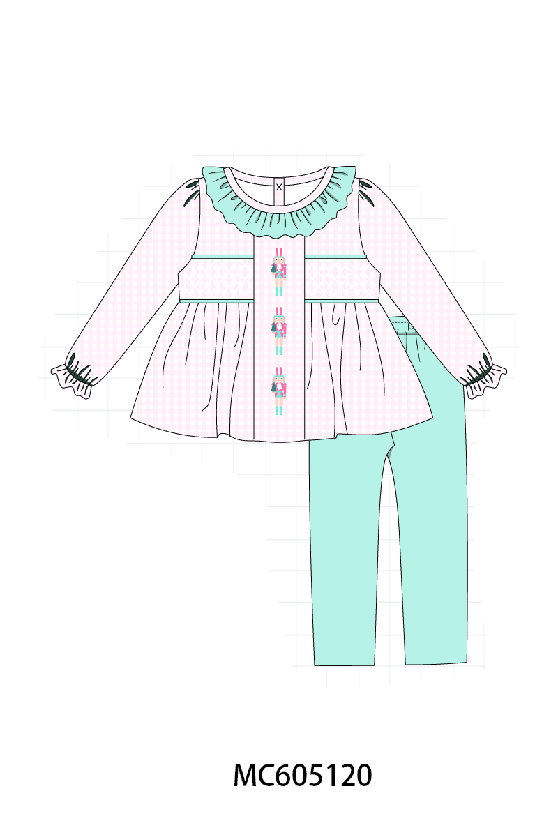 PREORDER Pink christmas nutcracker smocked collection