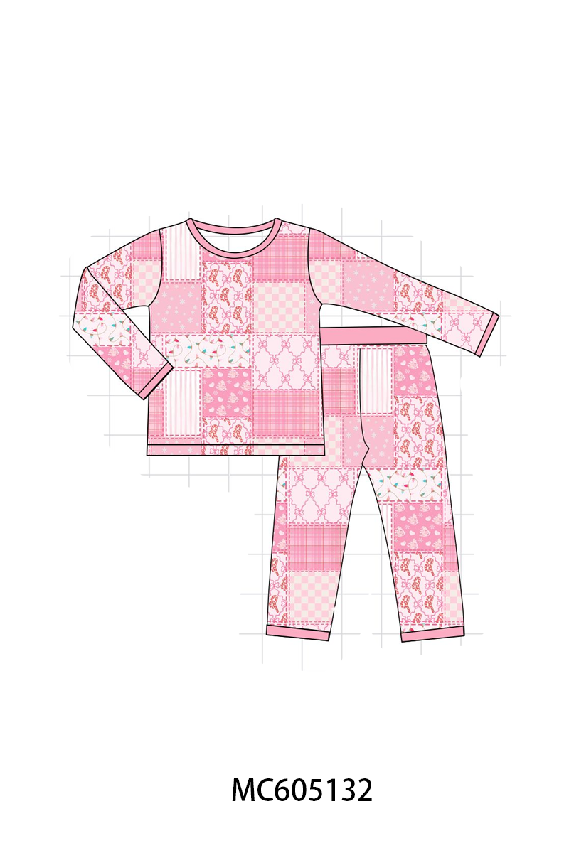PREORDER Pink Bow Checkered Bamboo Collection