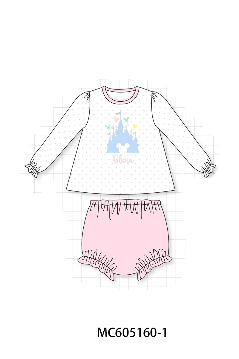 PREORDER Pink & Blue Castle Monogram Embroidery Collection