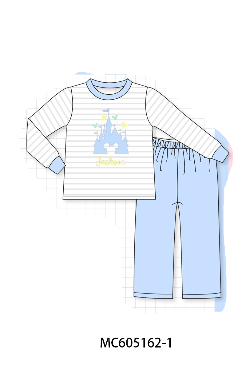 PREORDER Pink & Blue Castle Monogram Embroidery Collection