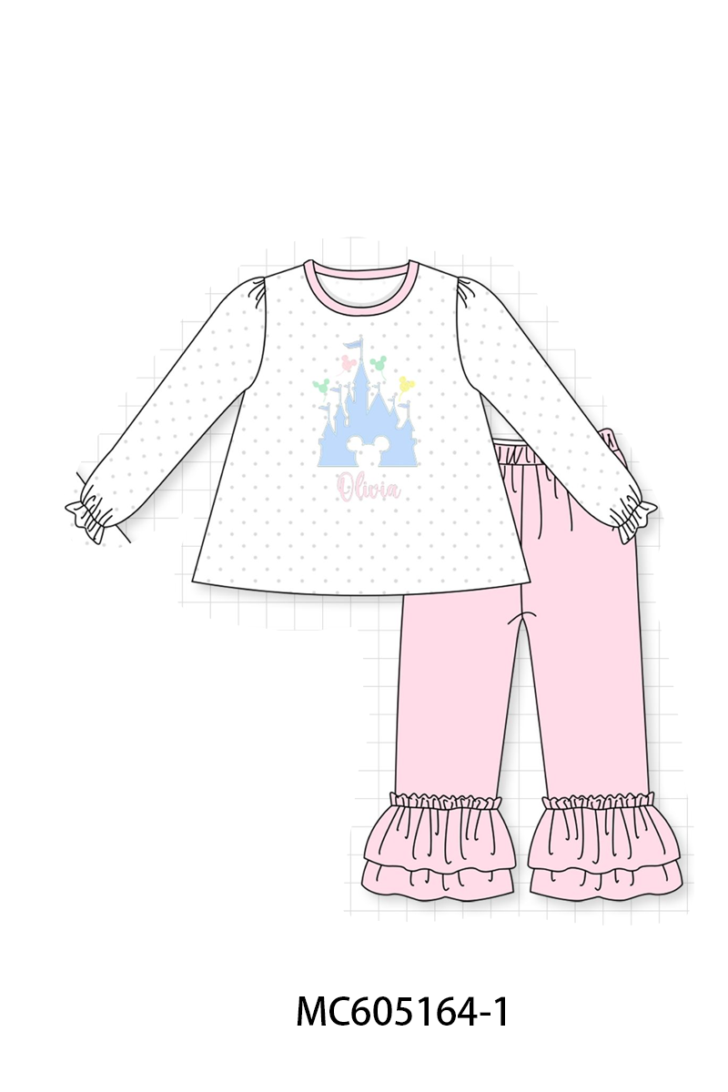 PREORDER Pink & Blue Castle Monogram Embroidery Collection