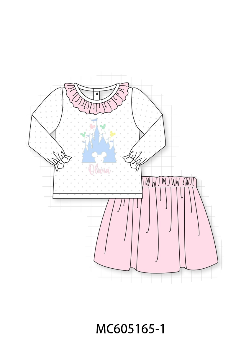 PREORDER Pink & Blue Castle Monogram Embroidery Collection