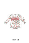 PREORDER Red Christmas Holly Bow Smocked Collection