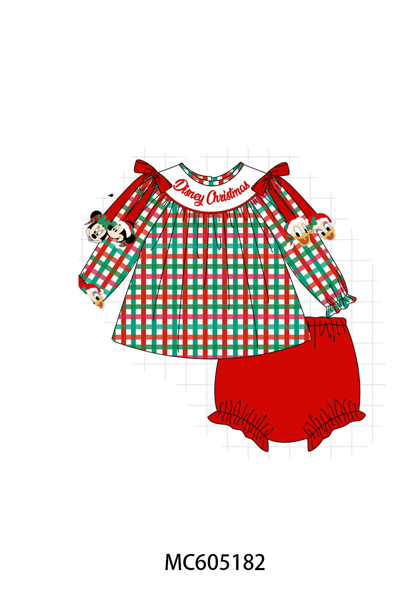 PREORDER Red Christmas Embroidery Plaid Collection