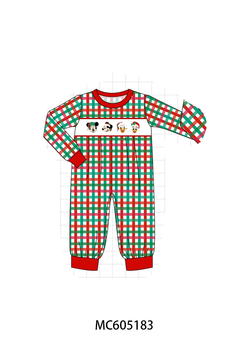 PREORDER Red Christmas Embroidery Plaid Collection
