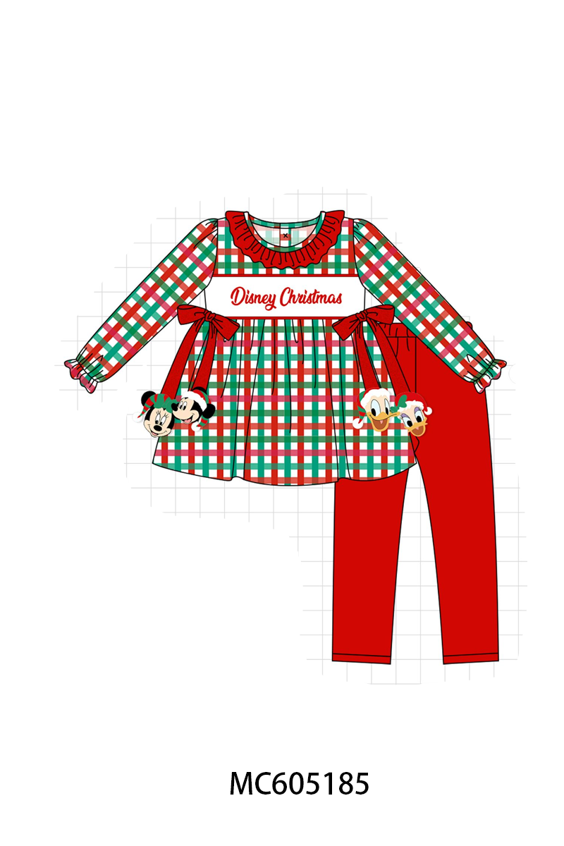 PREORDER Red Christmas Embroidery Plaid Collection