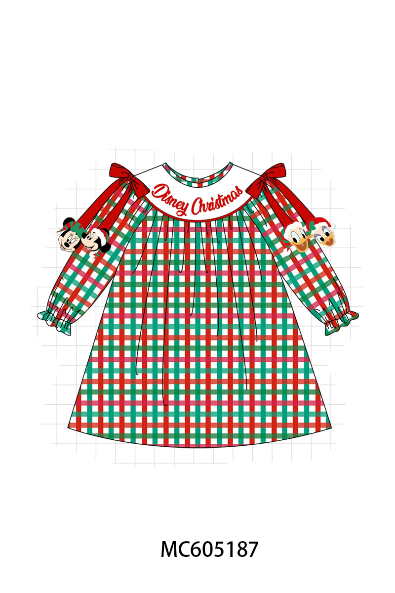 PREORDER Red Christmas Embroidery Plaid Collection