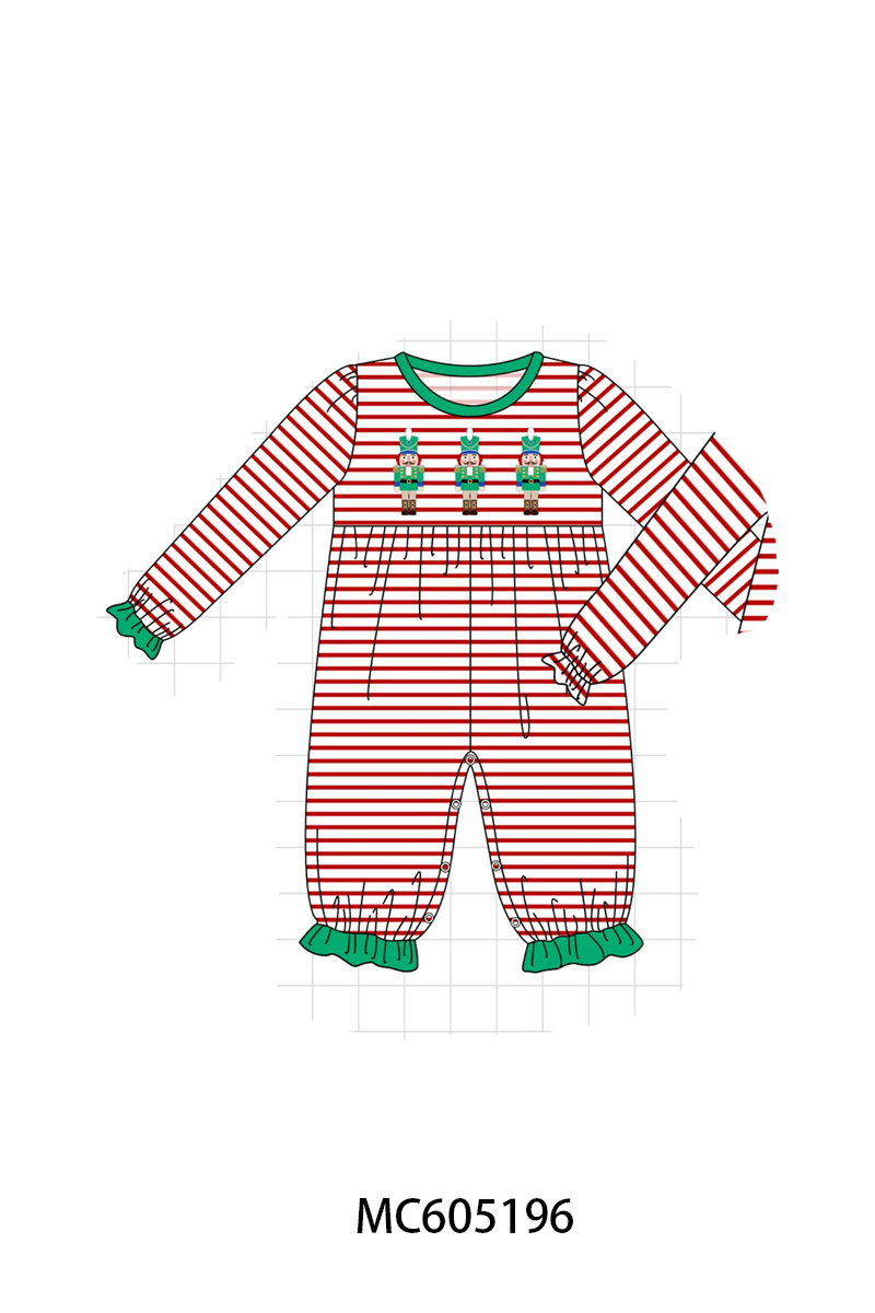 PREORDER Red Stripe Christmas Nutcracker Embroidery Collection