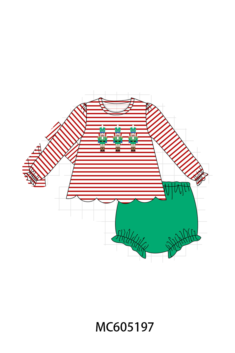 PREORDER Red Stripe Christmas Nutcracker Embroidery Collection