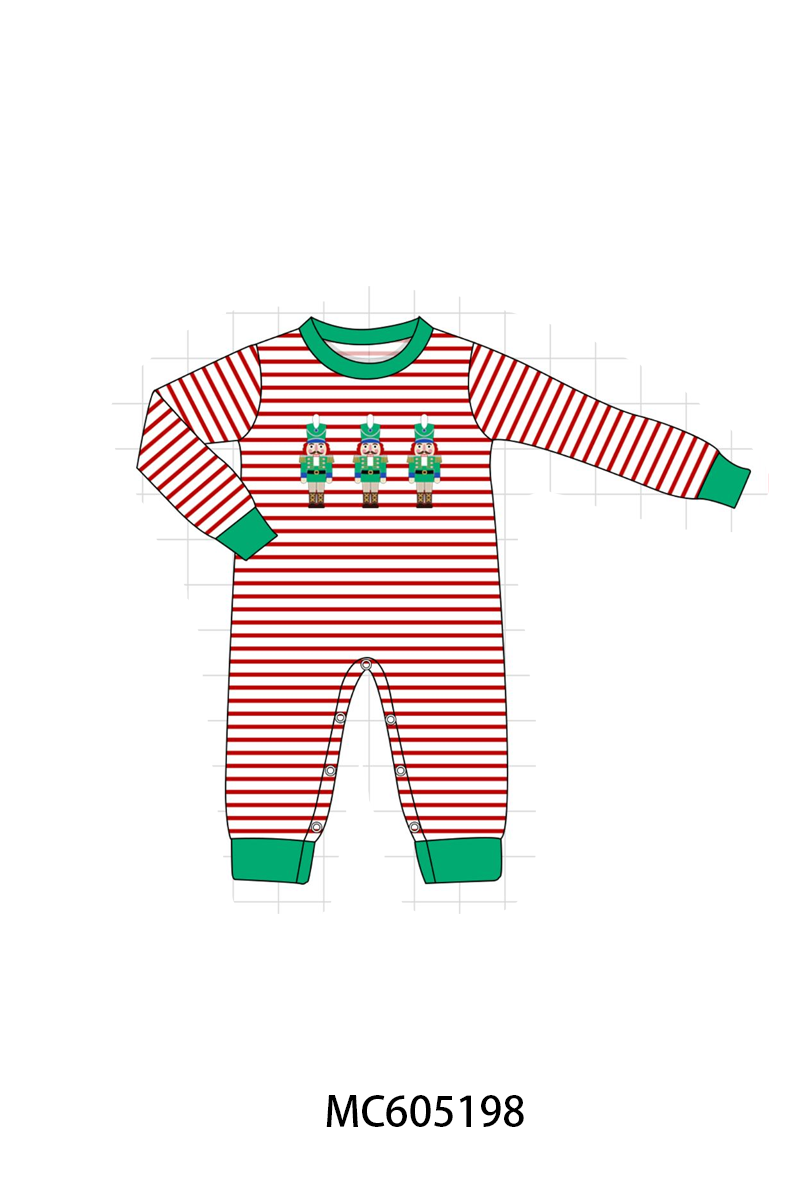 PREORDER Red Stripe Christmas Nutcracker Embroidery Collection