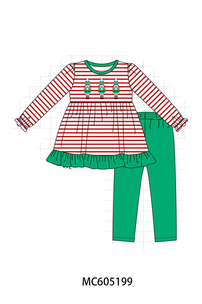 PREORDER Red Stripe Christmas Nutcracker Embroidery Collection