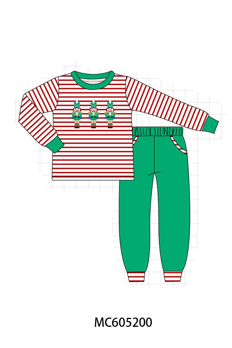 PREORDER Red Stripe Christmas Nutcracker Embroidery Collection
