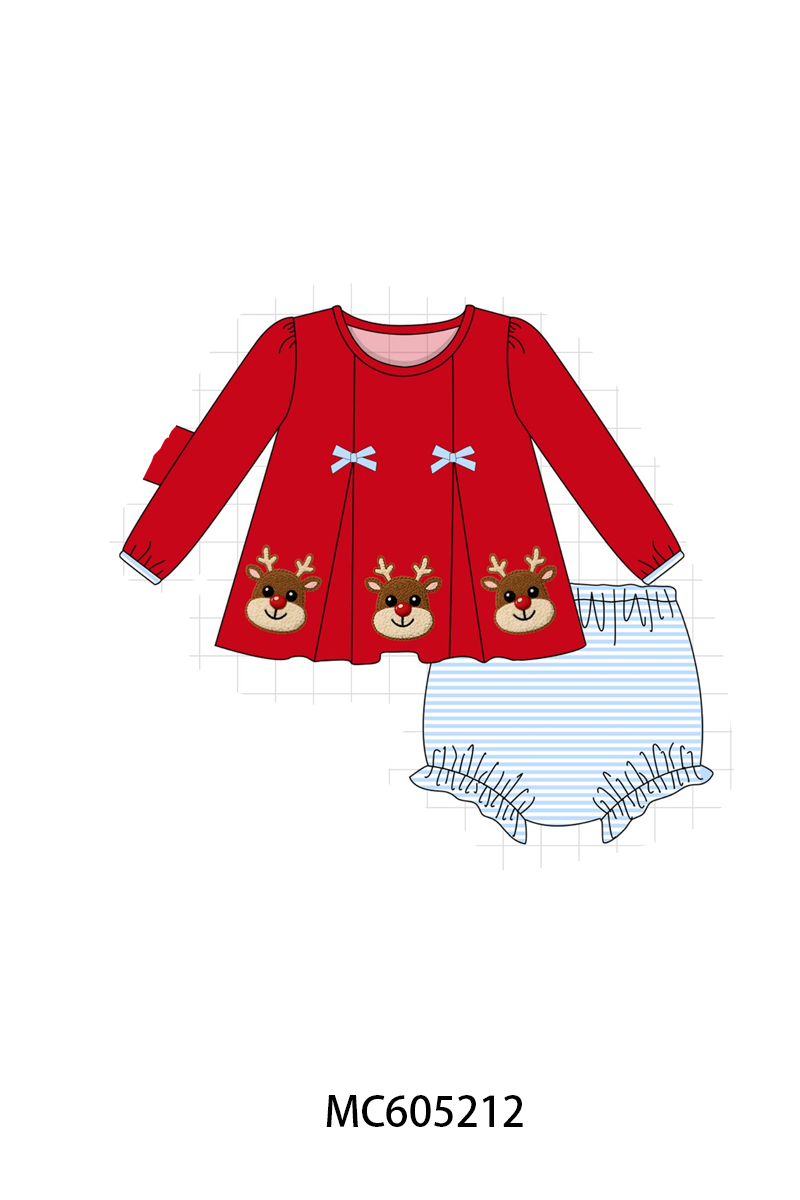 PREORDER Red Christmas Reindeer French Knot Collection