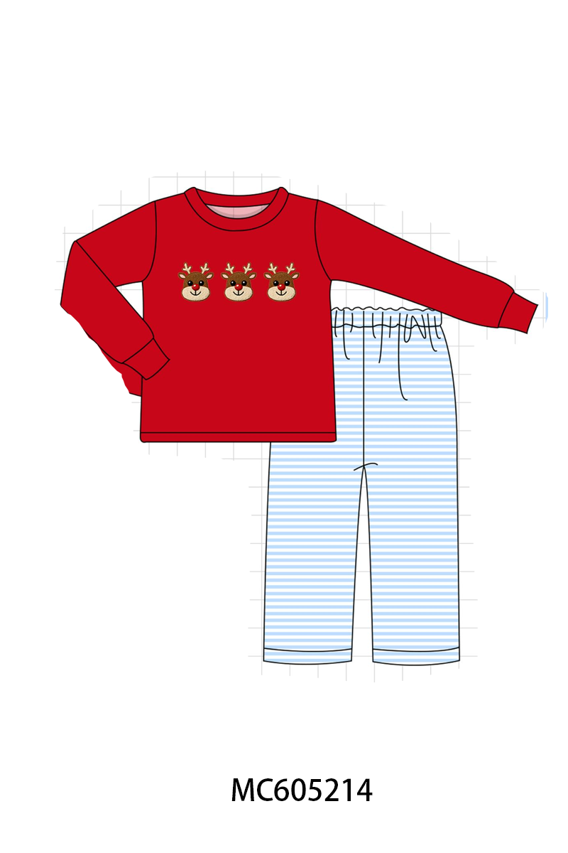PREORDER Red Christmas Reindeer French Knot Collection