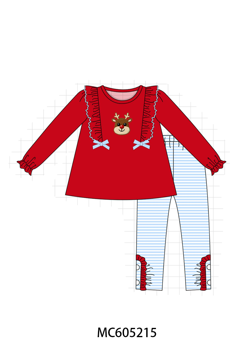 PREORDER Red Christmas Reindeer French Knot Collection