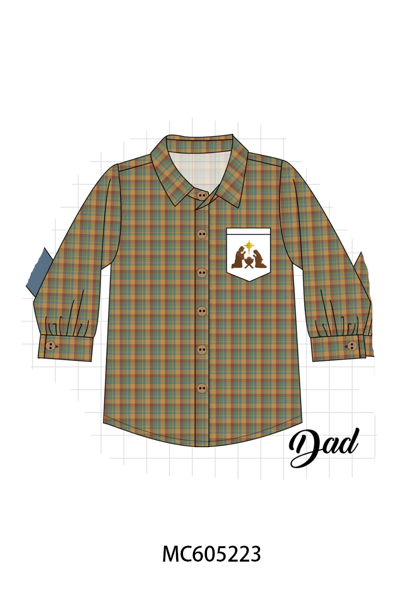 PREORDER Blue Nativity Embroidery Plaid Collection