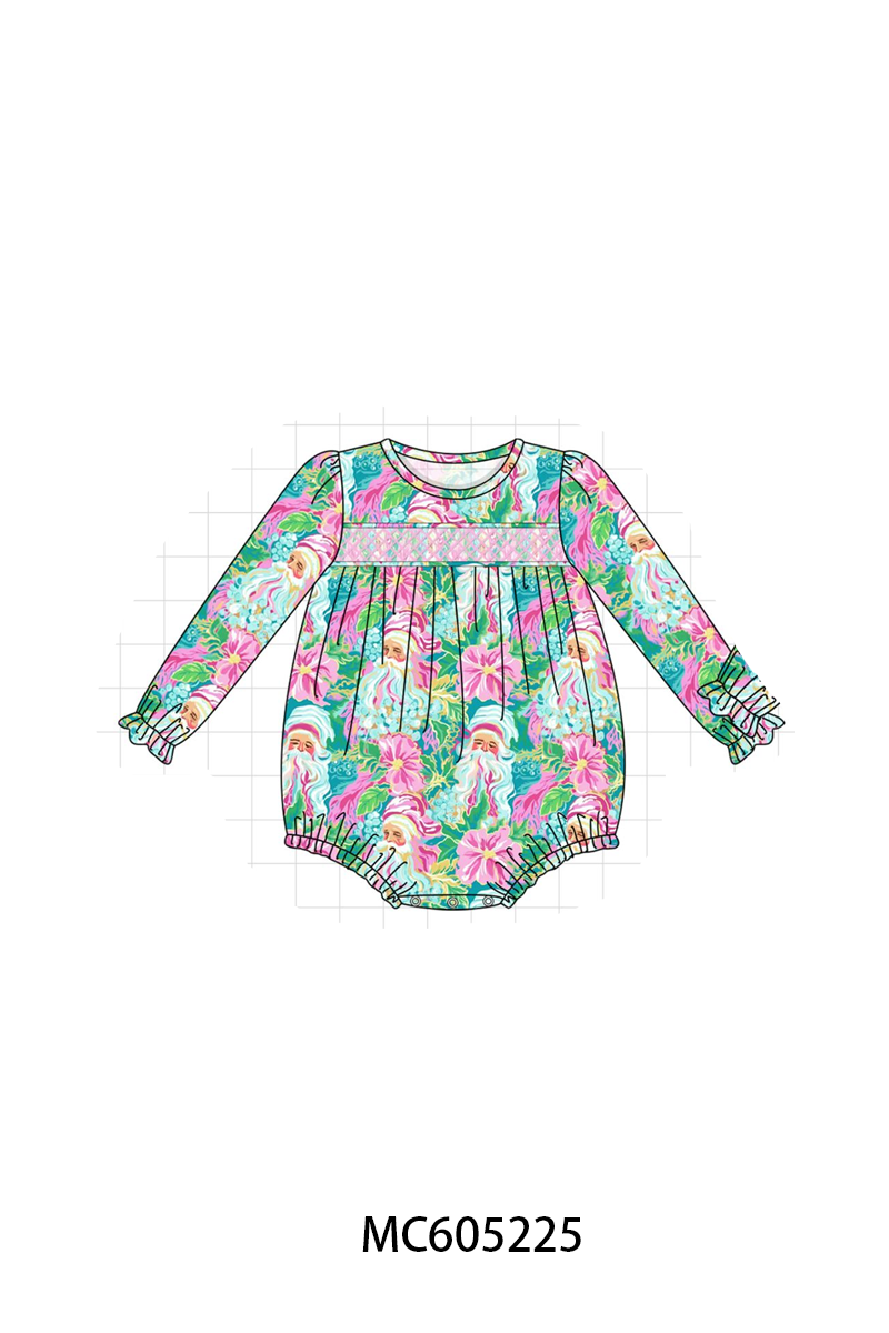 PREORDER Pink Christmas Santa Claus Smocked Collection