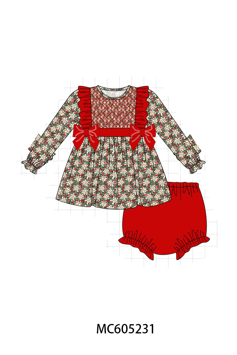 PREORDER Red Floral Smocked Collection