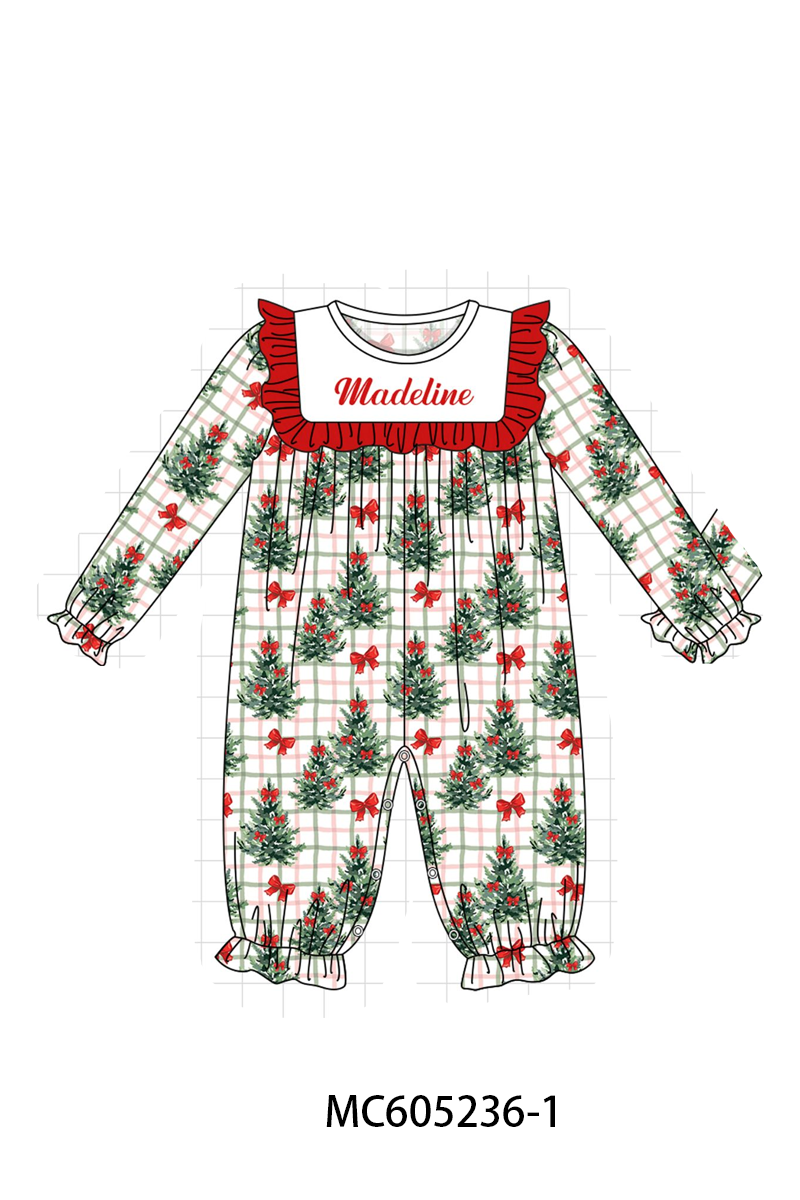 PREORDER Red Christmas Mink Velvet Monogram Embroidery Plaid Collection