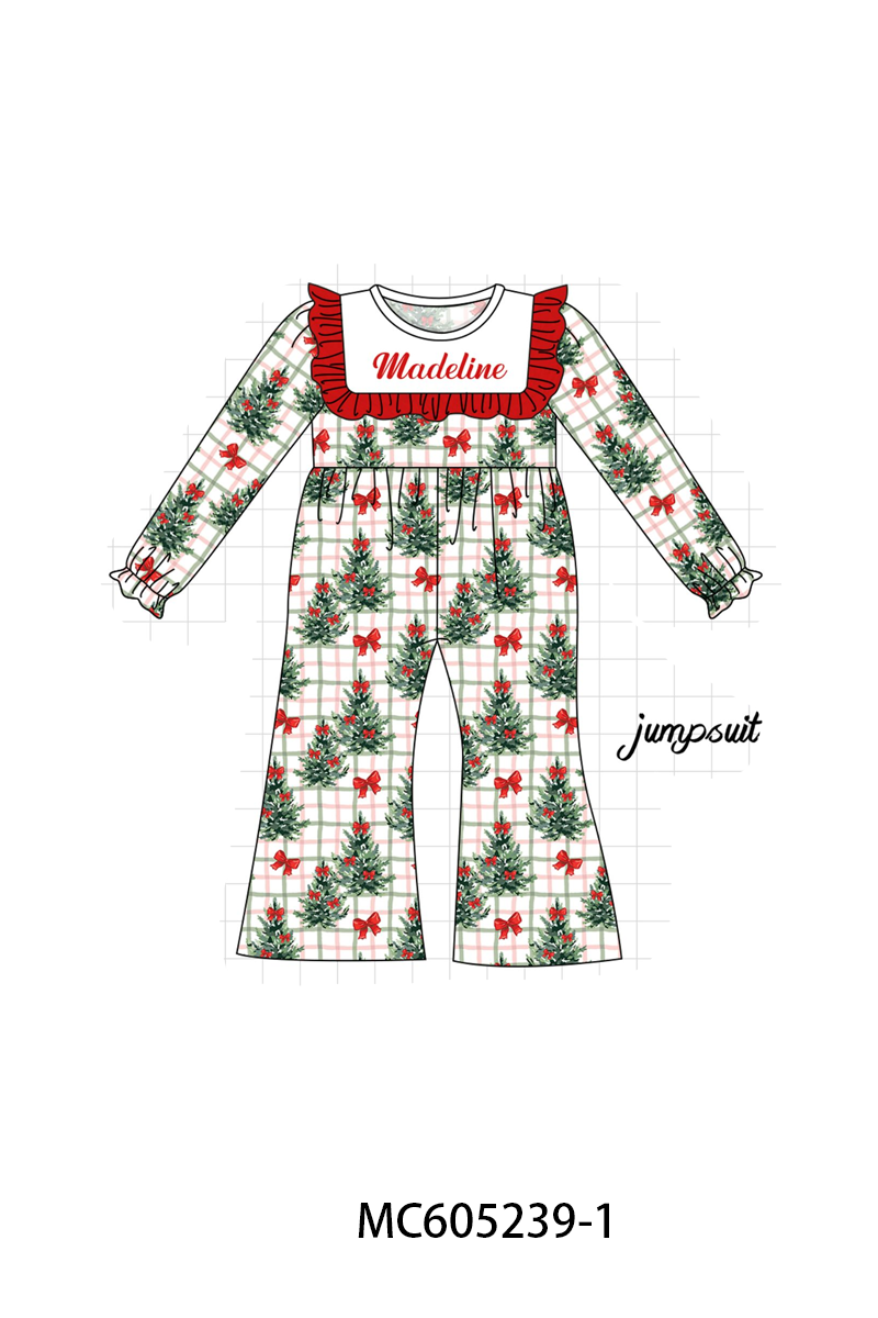 PREORDER Red Christmas Mink Velvet Monogram Embroidery Plaid Collection