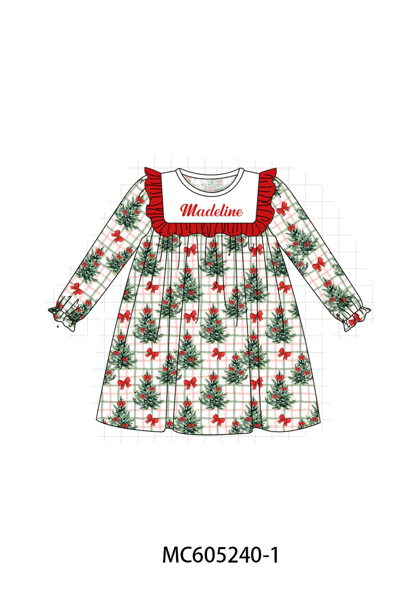 PREORDER Red Christmas Mink Velvet Monogram Embroidery Plaid Collection