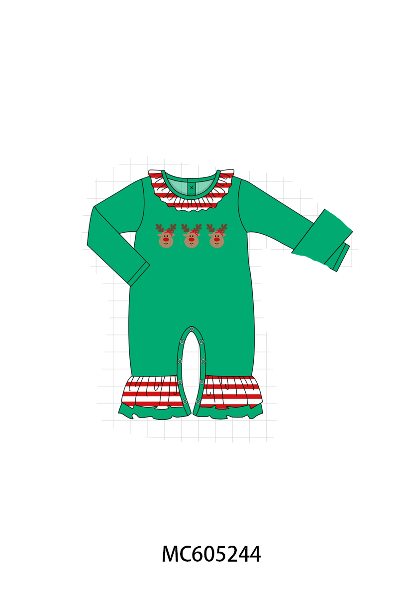 PREORDER Green Christmas Reindeer French Knot Collection